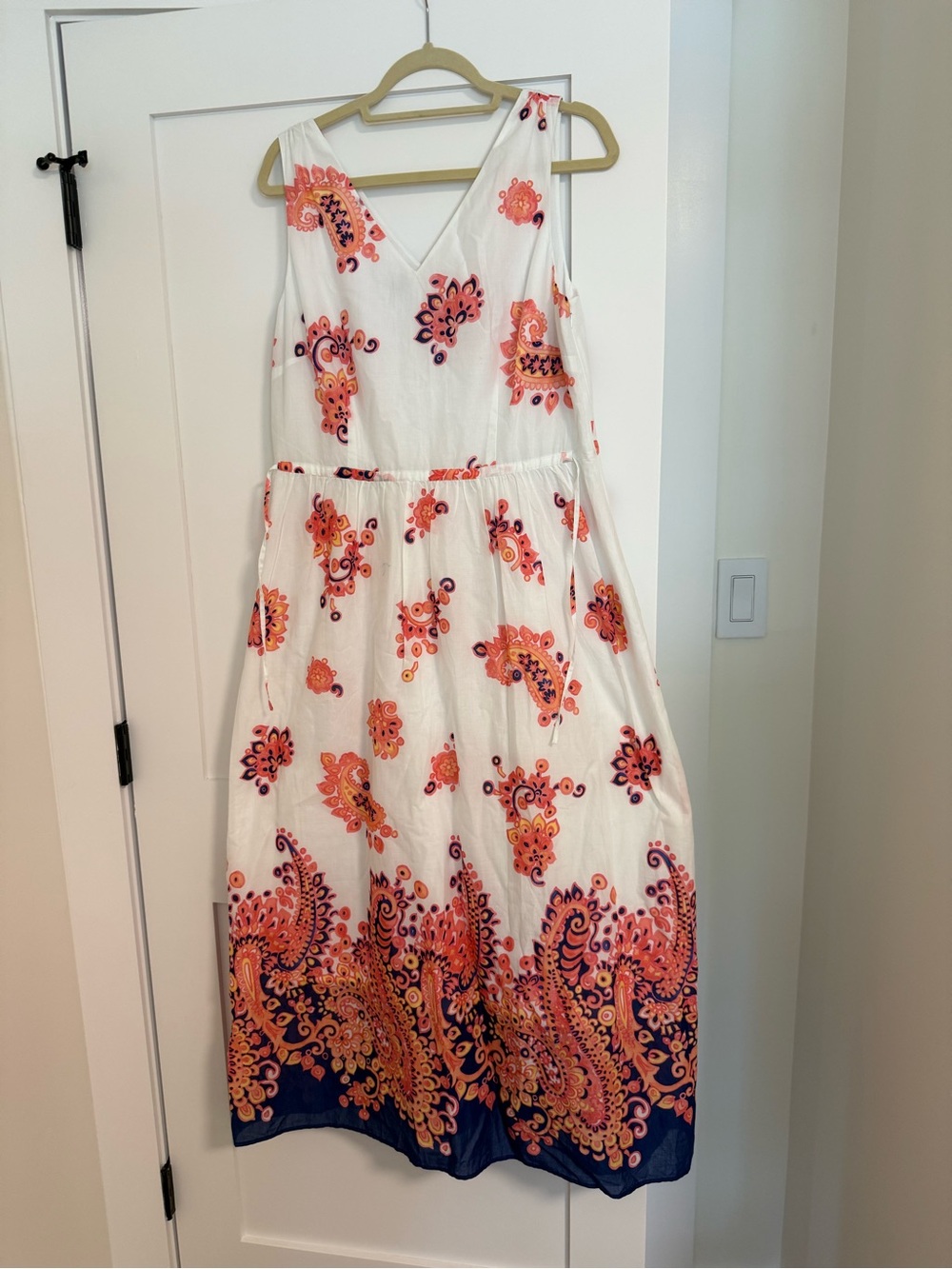 Talbots Side Tie Maxi Dress - Floral Paisley